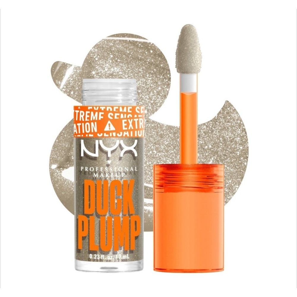 NYX Duck Plump High Pigment Plumping Lip Gloss 20 Quazy silver  0.23 fl oz NEW